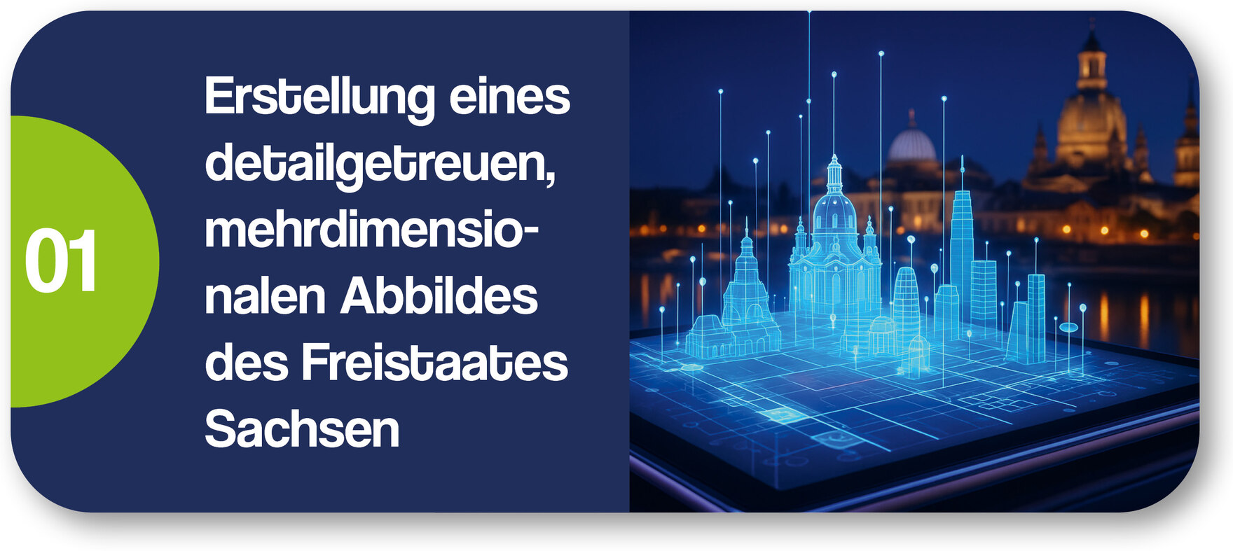 Erstellung und Bereitstellung eines detailgetreuen, mehrdimensionalen Abbildes des Freistaates Sachsen